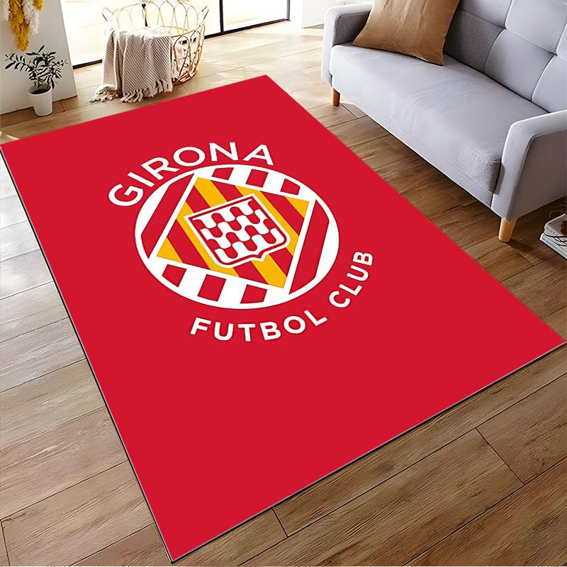 Girona Futbol Club Logo Carpet suitable as a non-slip mat for the living room or bedroom sofa