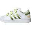 Originals Superstar 2 Comfortable Versatile Durable Low-Top Kids Skate Shoes Kids Sneakers White Green JS2474