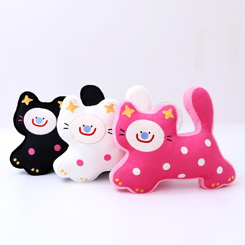 Милая подушка-клоун с котом, лечебная подушка для дивана, плюшевая подушка для сна для девочек и детей