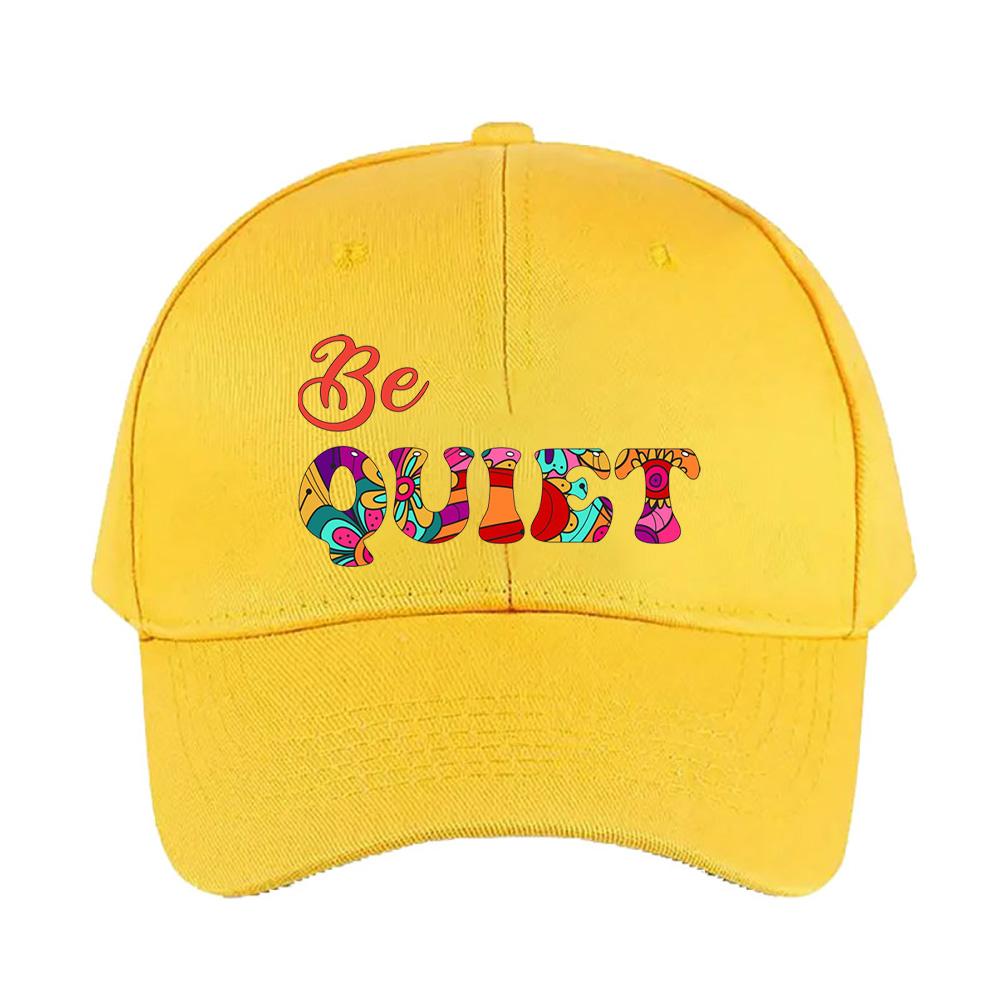 Be Quiet Psychedelic Woman Man Baseball Cap Adult Adjustable with Curved Brim Hiking Fishing Hat trucker cap Street Fashion