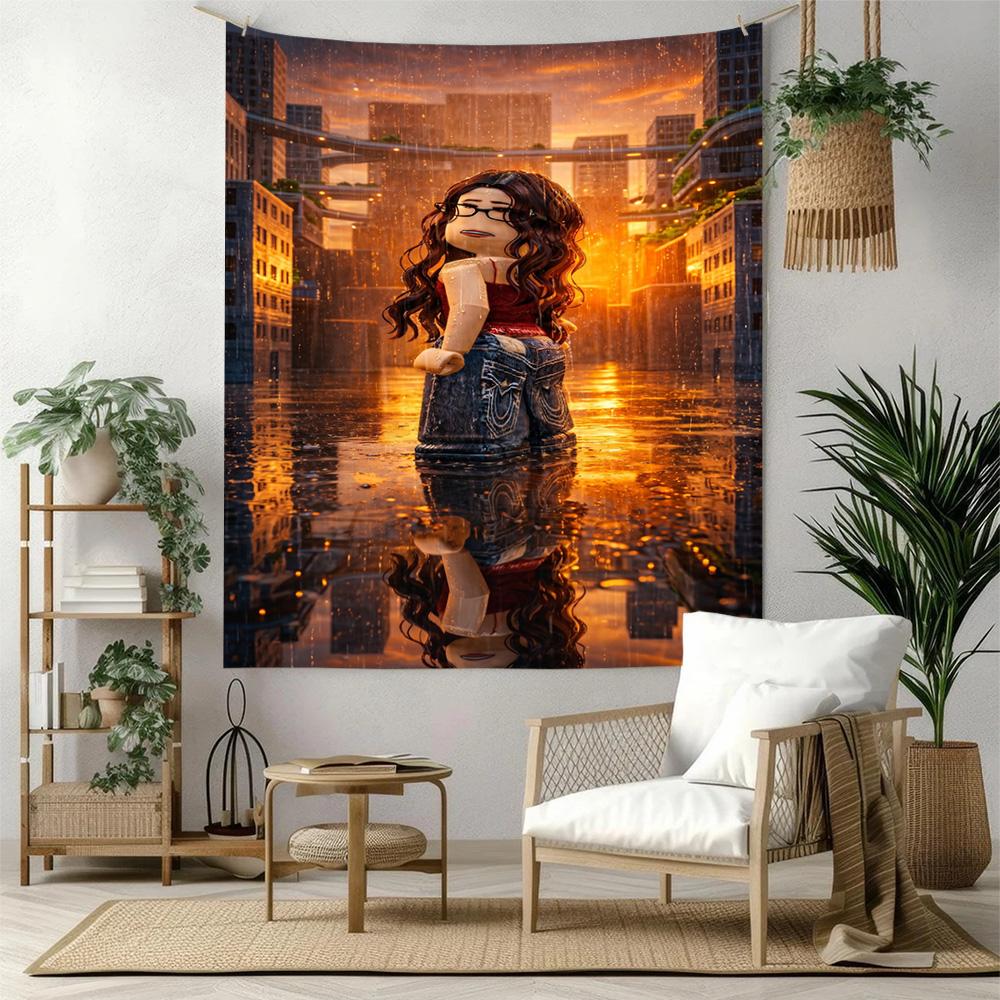 Roblox Wall Decor Tapestry Art For Pet Memorial Birthdaywedding Party Backdrop Family Gift