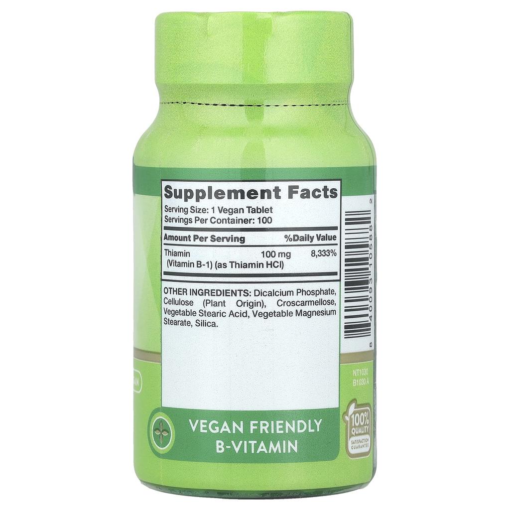 Nature'S Truth, Vitamin B1, 100Mg, 100 Tablets