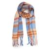 Checked Scarf with Wool Fringes 40x210 Cm Woman