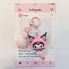 Fashion Kuromi Figure Resin Key Chain Cute Cartoon Print 3D Keyring for Teen Ladies Backpack Pendant Decorative Phone Strap