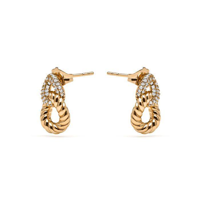 Boucles d'oreilles - LUXENTER - Africa Moda - Plaqué or 18k - Zircon brillant - Femme