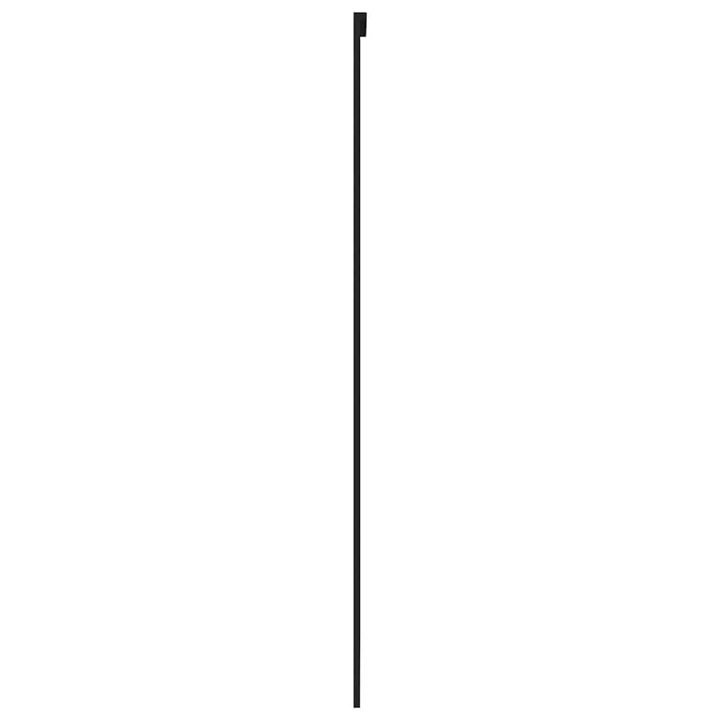 Vidaxl Drzwi Przesuwne, Czarne, 90X205 Cm, Szkło Hartowane, Aluminium