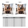 Quokka Adorable Wildlife Square Pillowcase Polyester Linen Velvet Printed Zip Decor Room Cushion Case