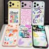 Красочный чехол-буква на удачу для iPhone 17 Pro Max Гибридный TPU+PC Прозрачная задняя жесткая крышка для iPhone 16 15 14 13 Pro Max
