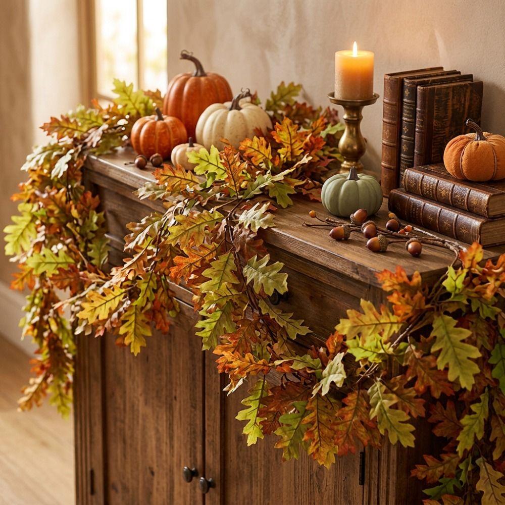 DIY Artificial Leaves Vine Artificial Foliage Artificial Wisteria Vine Garland Garden Decoration