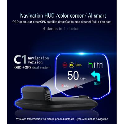 Проектор скорости на лобовое стекло Obd2 Gps Автомобильный спидометр-проектор скорости с навигацией