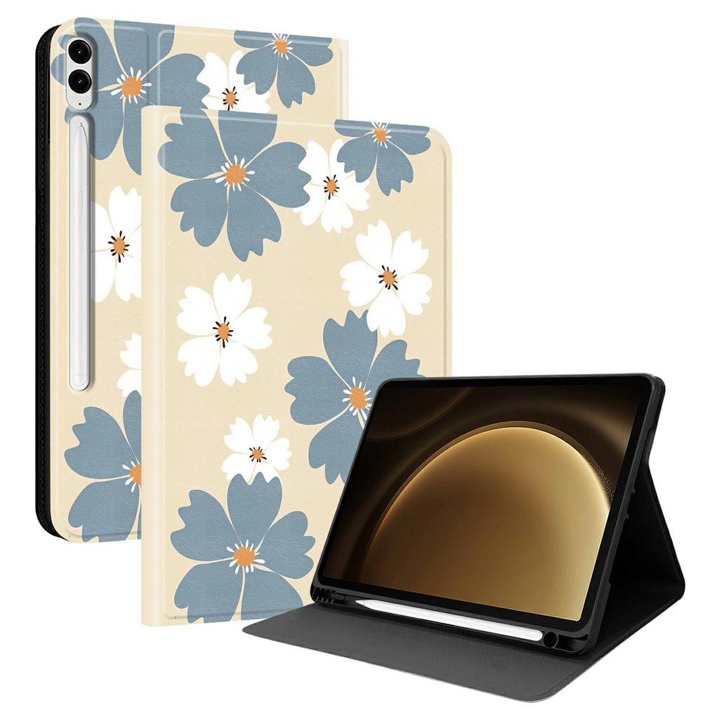 PU Leather Case For Samsung Galaxy Tab S10+ / Tab S9 FE+ Pattern Print Tablet Cover Stand with Pen Slot (Stylus Not Included)