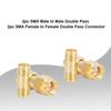 4PCS Double Pass Connector 2PCS SMA Male to Male Adapter Golden SMA Connector Kit  Technicians