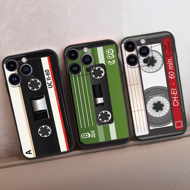 Чехлы для телефонов для iPhone 15 Pro 6 14 XS 13 Max XR 12 Mini 7 Plus X SE 8 11 Забавный ретро-телефон с камерой и рисунком Мягкий противоударный бампер из ТПУ