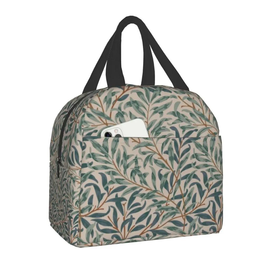 William Morris Цветочный текстильный принт термоизолированная сумка для ланча женская портативная коробка для ланча для детей школьные многофункциональные сумки для еды