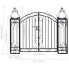 Decorative Garden Gate Wrought Iron 122 * 20.5 * 100 cm