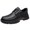 Leather Shoes Men's First Layer Cowhide Business In the Elderly Father Shoes Soft Sole Casual Breathable Leather Shoes