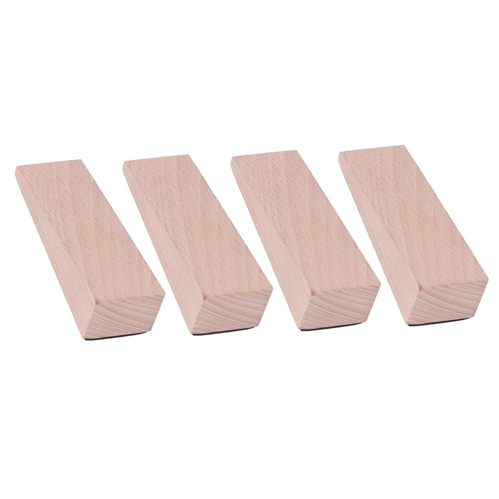 4 шт. деревянный дверной стопор треугольный противоскользящий подвижный дверной стопор установка без гвоздей цвет дерева