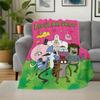 Regular Show Characters Flannel Blanket Super Soft Warm Cozy Blanket for Sofa Bed Office Travel All‑Season Home Decor Gift