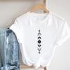 (Asian Size)Tee Top Fashion T Shirt Casual Moon Trend Cute Lovely Style Women Clothing Print Lady Female Short Sleeve Graphic T-shirt