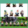 Gnome 7pcs Mini Resin Garden Cute Dwarf Landscape Miniature Outdoor Fairy Decor