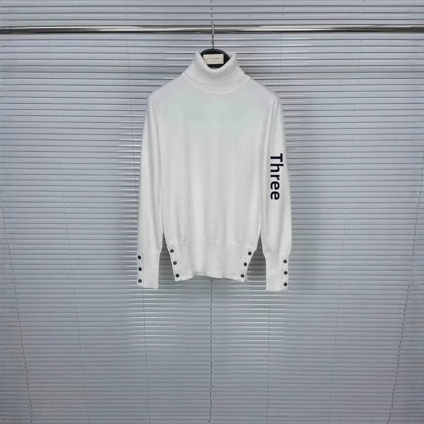 Классический шерстяной свитер-водолазка с четырьмя перекладинами унисекс на осень/зиму