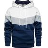 Мужская лоскутная толстовка с капюшоном, повседневная спортивная одежда, уличная мода, с длинным рукавом, мужская флисовая толстовка с капюшоном, осенне-зимняя уличная одежда