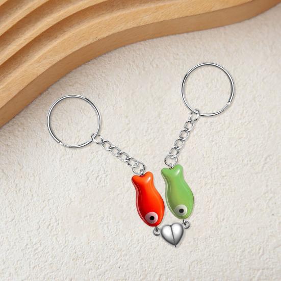 Керамические рыбки парные брелки магнитный ремешок в форме сердца парные подвески для телефона парные вещи подарки на день святого валентина