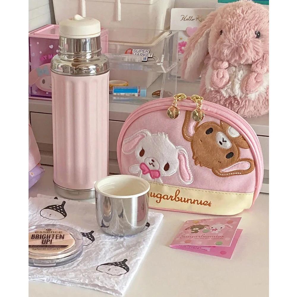 Kawaii Sugarbunnies Shell Storage Bag Niche Makeup Bag Cute And Sweet Japanese Girl Zipper Portable Stationery Storage Wash Bag
