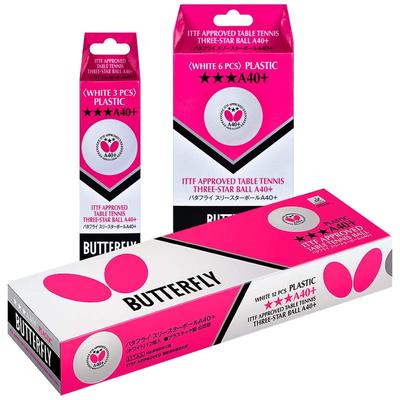 Butterfly Мяч для настольного тенниса Butterfly Three Star Ball A40+ Белый (270) 1 дюжина (12 шт.) 95790 Белый (270)