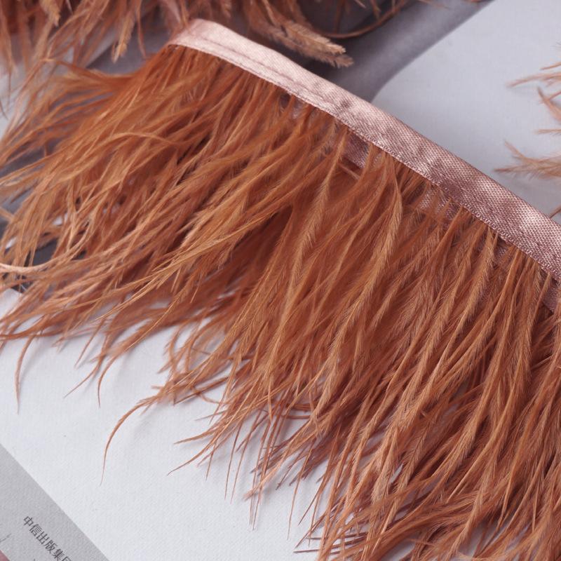 Цвет Страусиное Перо Ткань Кромка 9-11См Платье Модная Декорация Перьевая Ткань С Бахромой Аксессуары Для Одежды