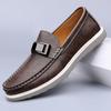 Fashion Handmade Leisure Walk Loafers Mens Genuine Leather Casual Shoes Fashion Slip On Flats New Trendy Luxury Brand Walking Moccasins