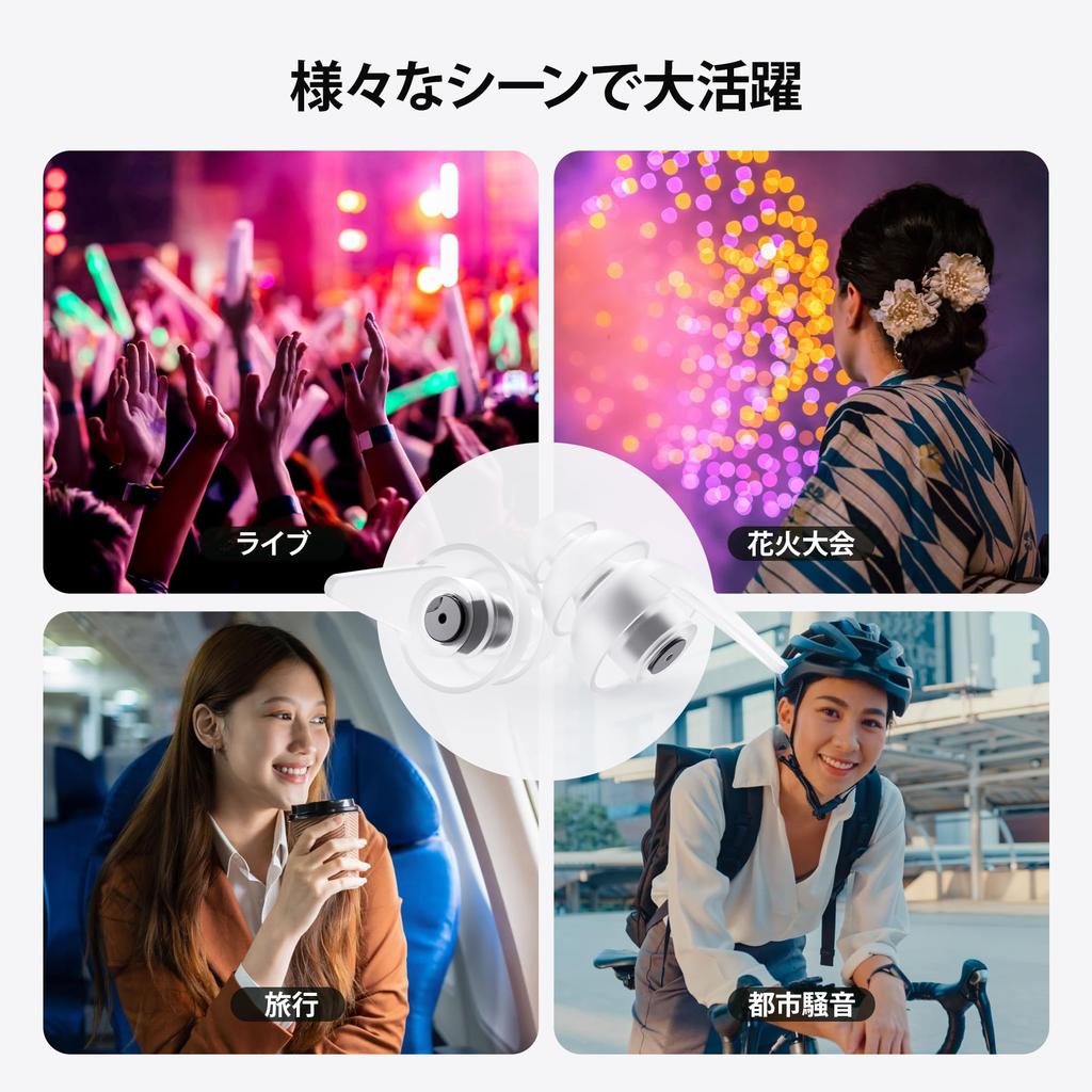 Quietide Защита слуха в реальном времени Идеально для наслаждения громкой музыкой и Моющийся и Включает чехол для переноски и Японские Q48 Синие и SM Беруши,