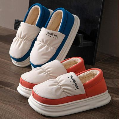 Женские зимние ботинки больших размеров, повседневные, короткие, из бисквита, на толстом каблуке, с флисовым мехом и хлопком, водонепроницаемые ботинки 36-41