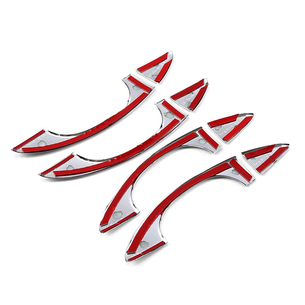 Для Volkswagen VW T-ROC Atlas Teramont 2017-2024 Цвет карбонового волокна Модификация Хромированная накладка на ручку двери Защитная наклейка