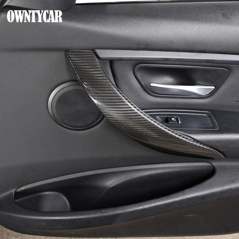 Для BMW 3 4 серии F30 F31 F32 F35 2013-2019 Накладки-наклейки Декоративная отделка Панели переключения передач Консоли Автомобиля из Настоящего Углеродного Волокна