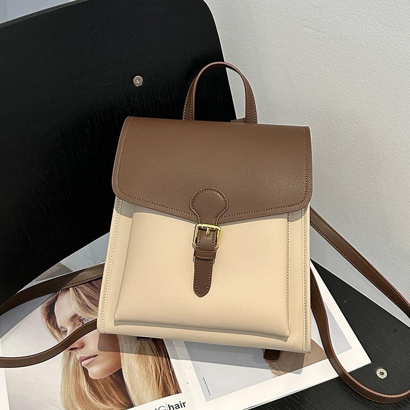 Leather Women's Bag Handbag Women's Niche New High-end Texture Backpack Small Backpack Women's Bag