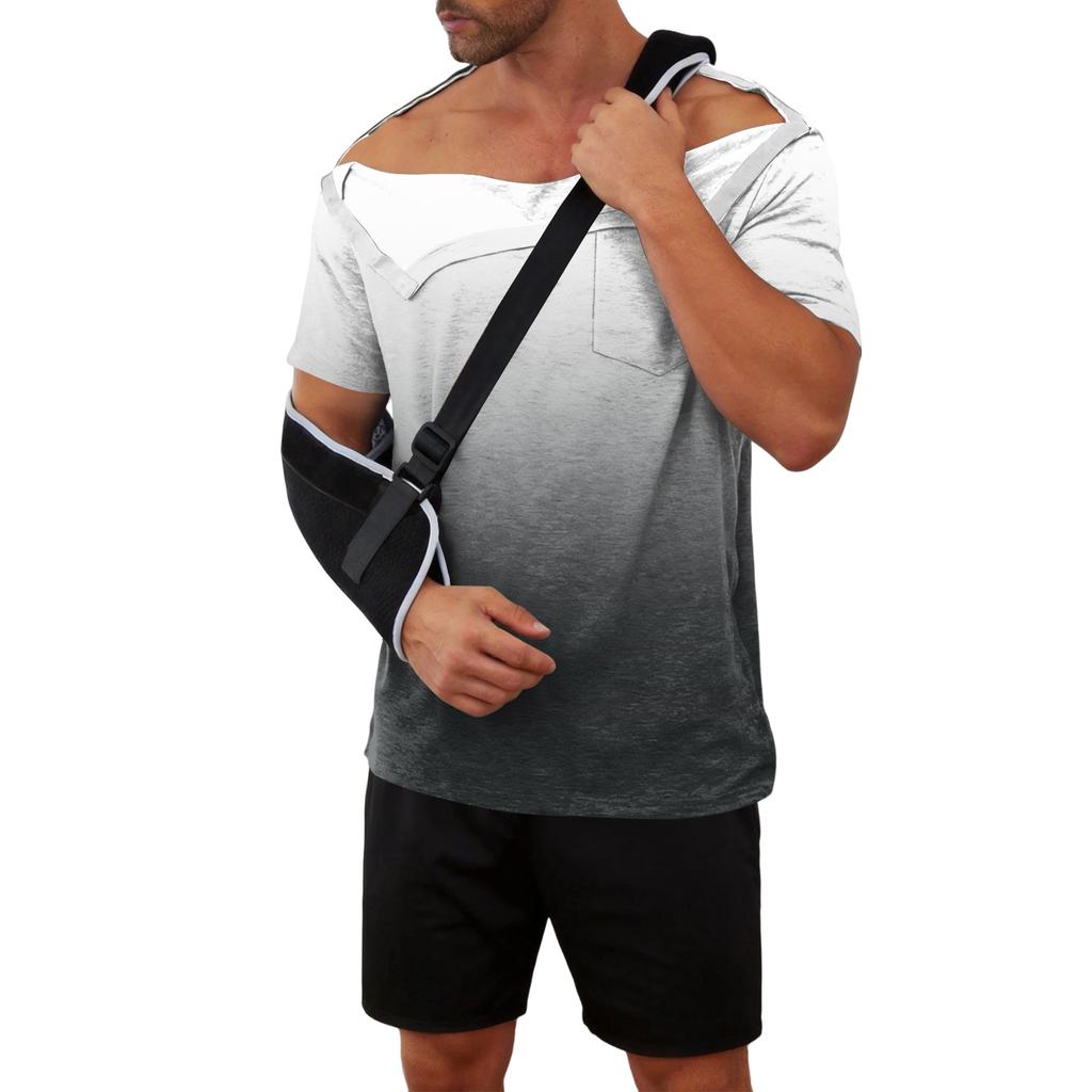Men’s Recovery Shirt Pattern Full Opening Front Short Sleeve -Away Design for Use