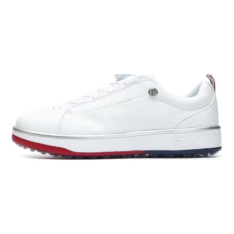 Fila GF 1911 Тренировочные туфли из синтетической кожи с мягкими шипами, низкие, для гольфа, мужские кроссовки FILA-Белые A12M241701FWT