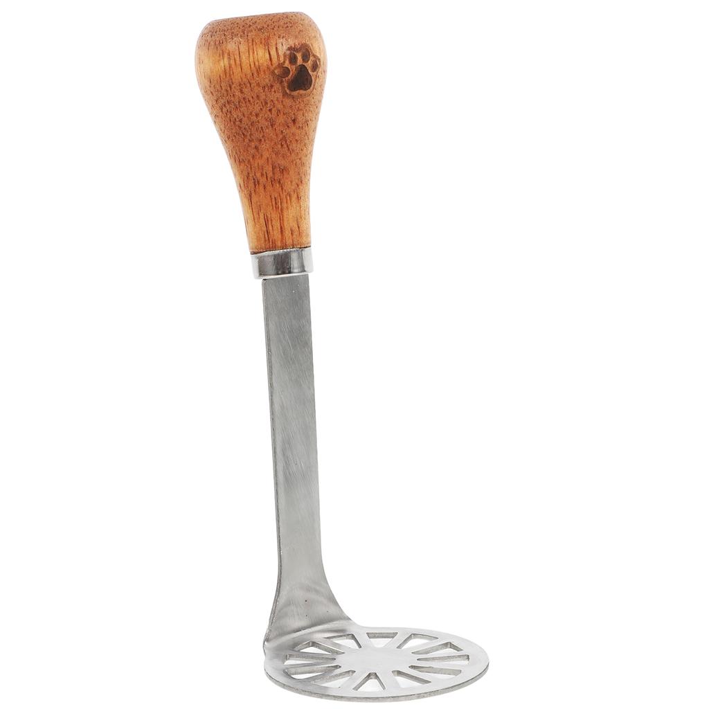 Potato Masher Ground Beef Banana Crusher Wooden Avocado Tool for Guacamole Silver