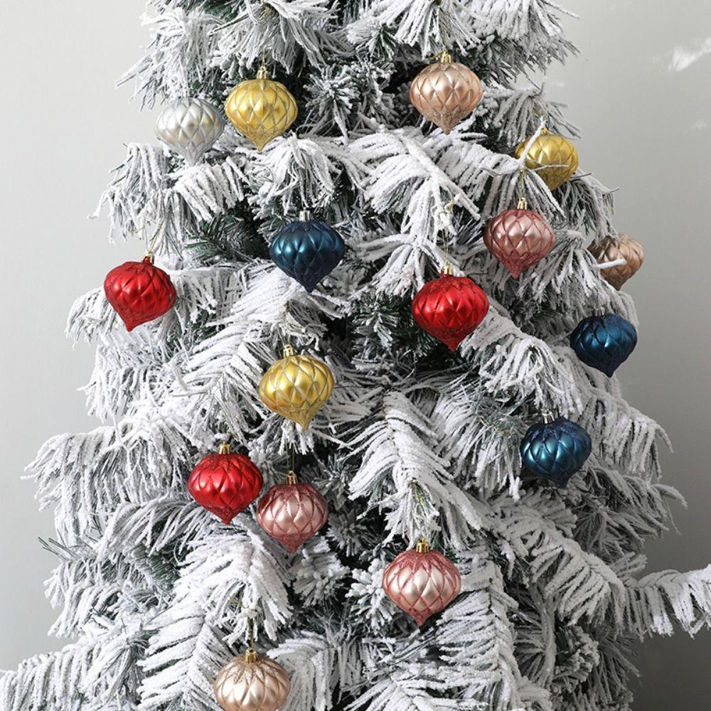 Блестящий Рождественский Шар Подвеска Тонкая Текстура Расписной Нитяной Шар Рождественские Шары Украшение Новый Год