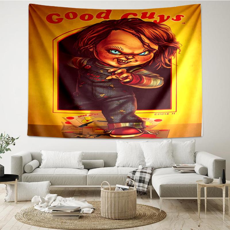 Chucky's Halloween Horror Tapestry Hanging for Bedroom,Livingroom, Playroom,Decor Art Room Wall Tapestry Holiday and Birthday Gifts