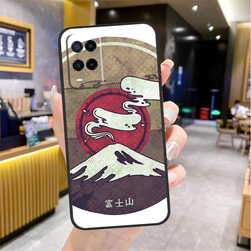Японское искусство Гора Фудзи Чехол Для Oppo A96 A76 A16 A17 A18 A60 A80 A40 A38 A58 A78 A98 A94 A74 A54 A15 A57 A77 A5 Pro