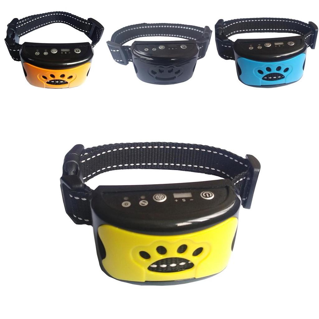 Intelligent Automatic Adjustable Warning Sound Vibration Bark Stopper Dog Training Collar Rechargeable