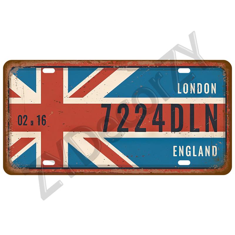 Plaque Israel Spain France Home Metal Sign Germany Craft Bar Decor Tin Sign USA Country Flag Tinplate Plate For Wall Restaurant