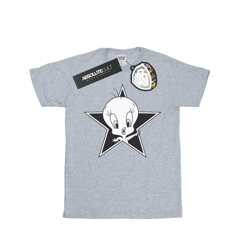 Looney Tunes Mens Tweety Pie Mono Star T-Shirt