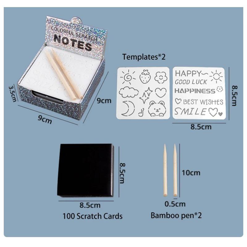 1 набор радужных скретч-бумаг, мини-ослепительные лазерные скретч-карты, мультяшные скретч-арт-карты для рисования, детские игрушки для рисования своими руками