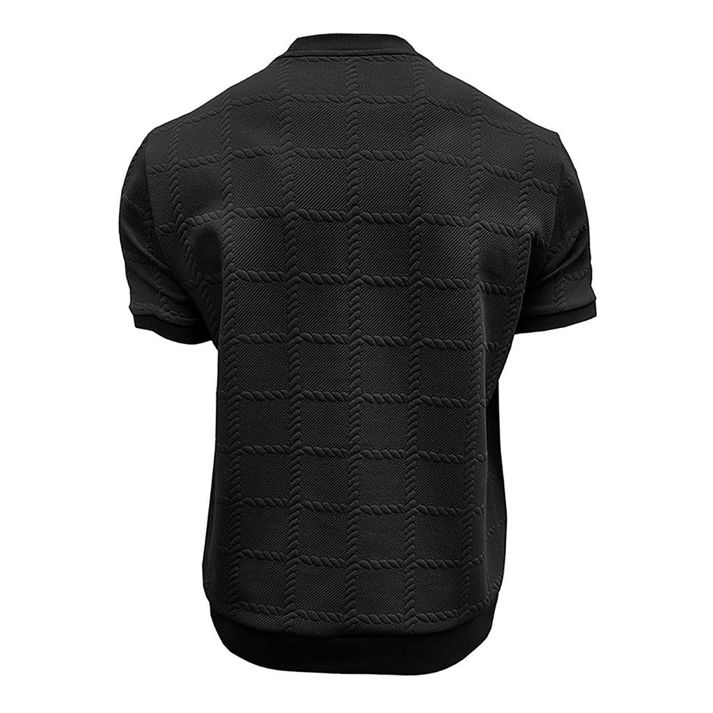 Мужская летняя повседневная футболка с коротким рукавом и круглым вырезом, трикотажная рубашка