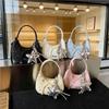 IELGY Ladies Sweet Bow Messenger Bag Simple Shoulder Armpit Bag