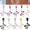 European And American Style Diamond Snake Navel Ring Navel Buckle Multi -Color Optional Stainless Steel Vacuum Navel Nail 
