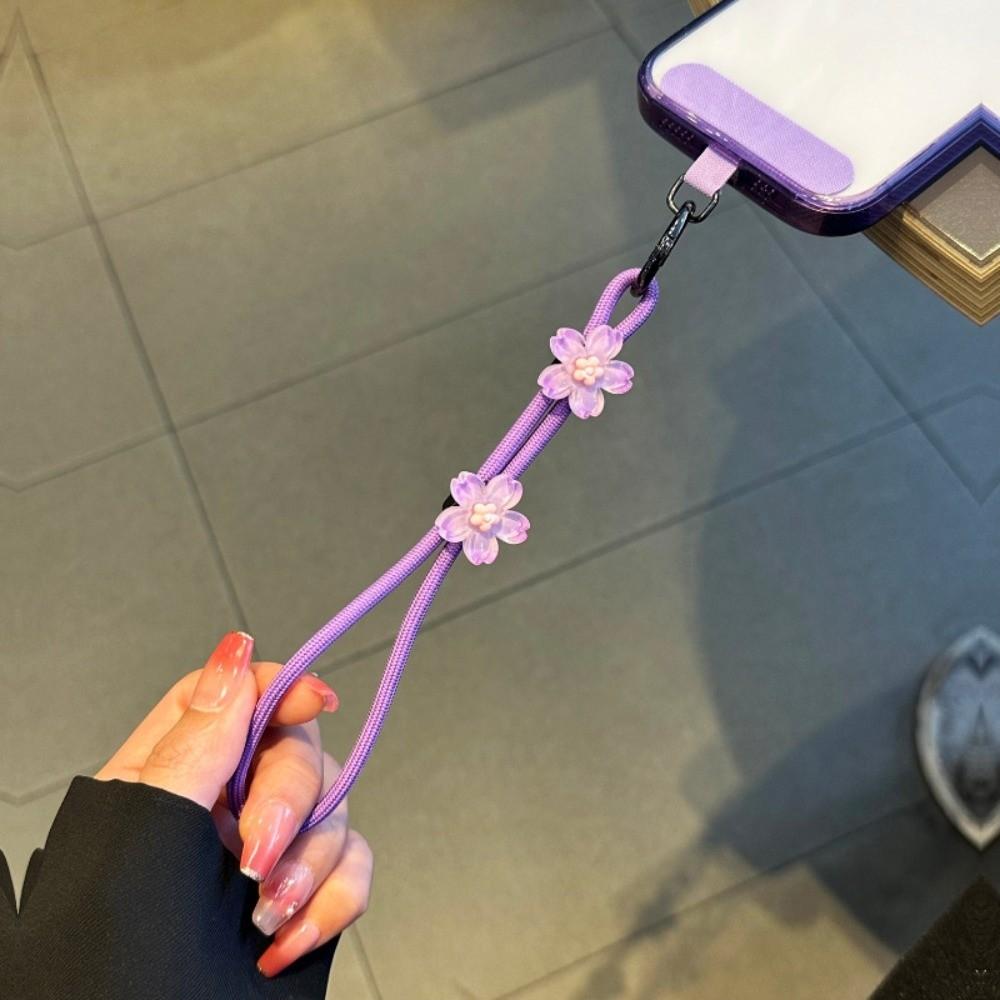 Anti Loss Mobile Phone Strap Cherry Blossom Cell Phone Chain Mobile Phone Lanyard  Women/Lady/Girl